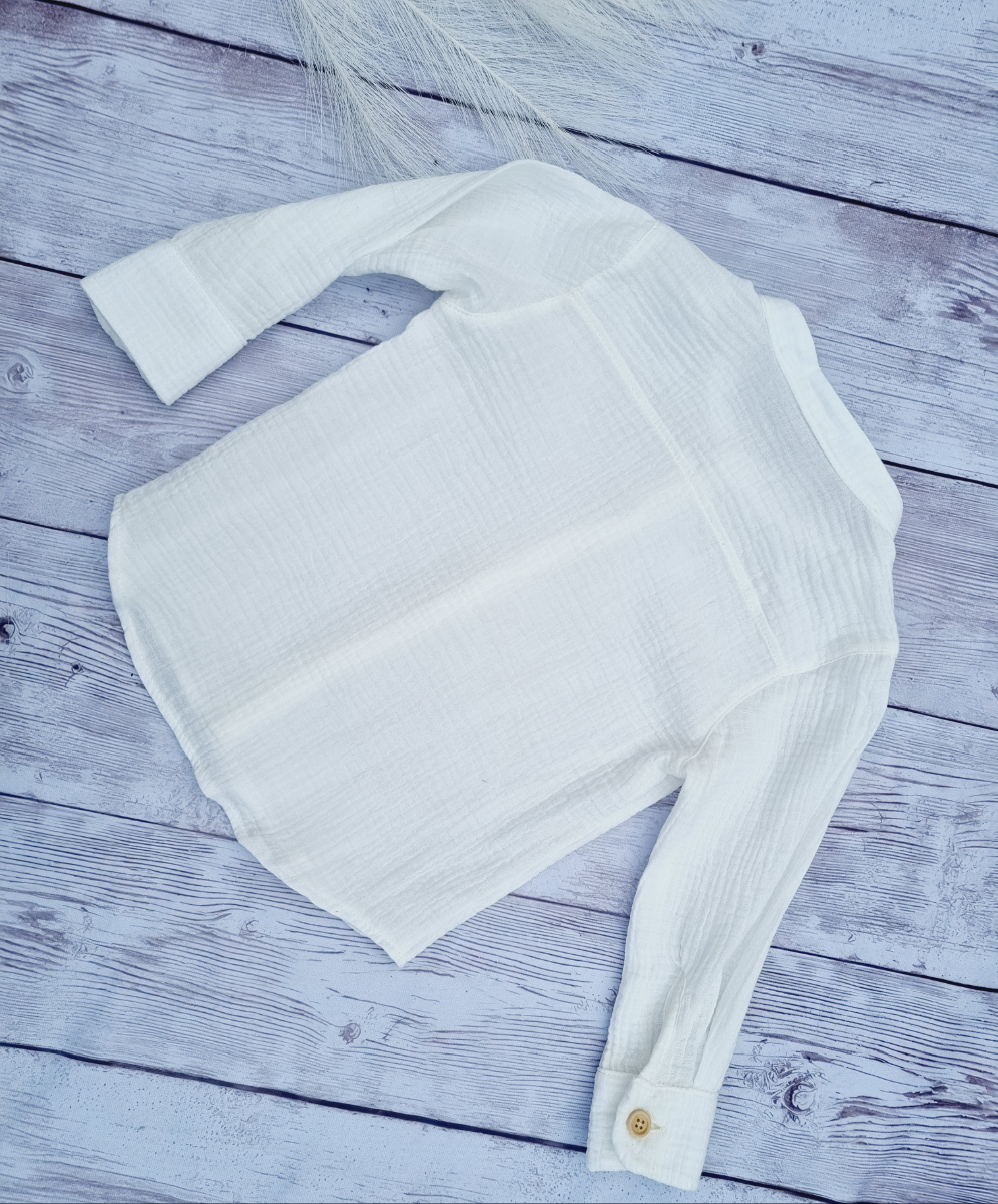 Long sleeve muslin shirt