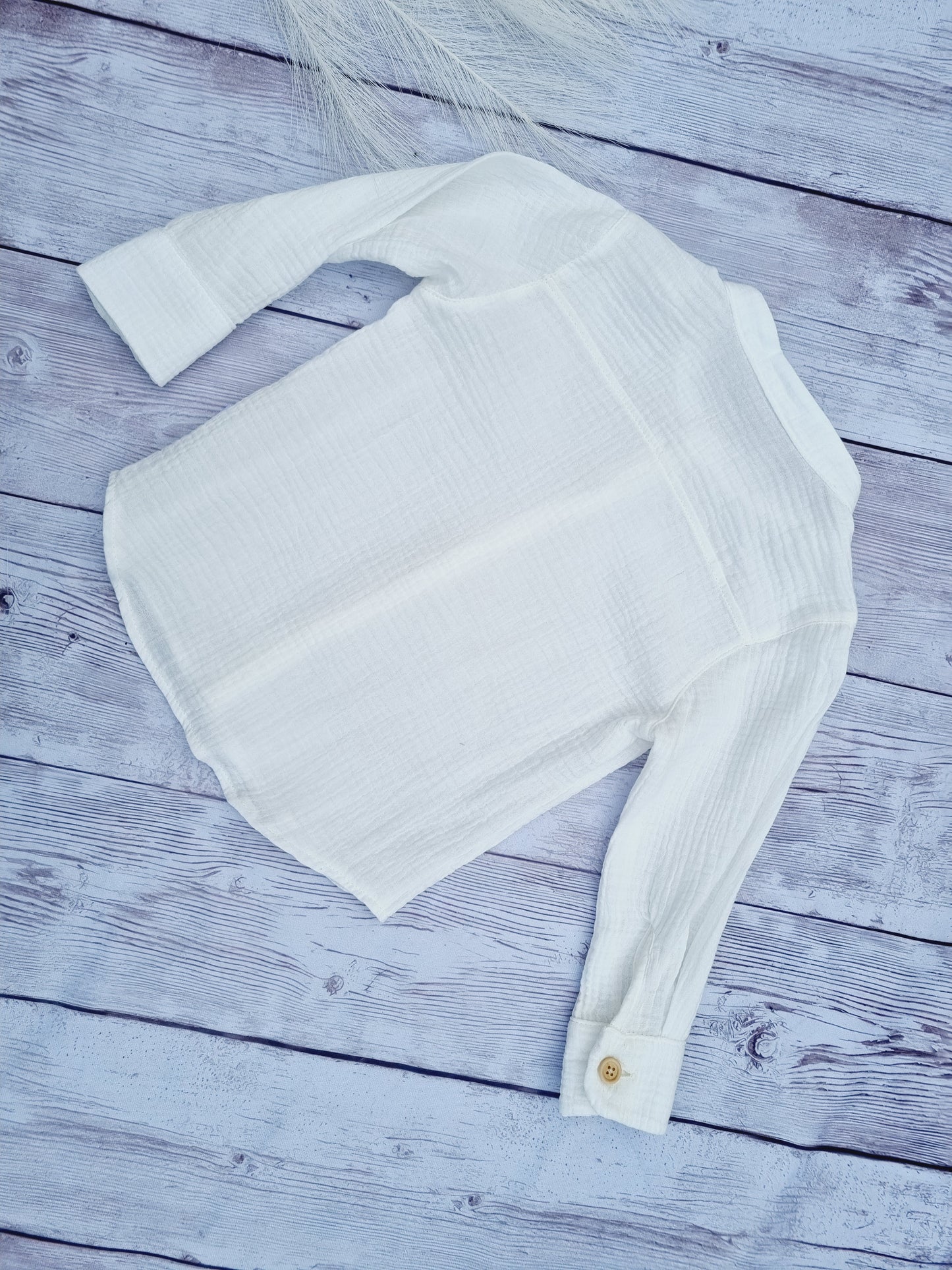 Long sleeve muslin shirt