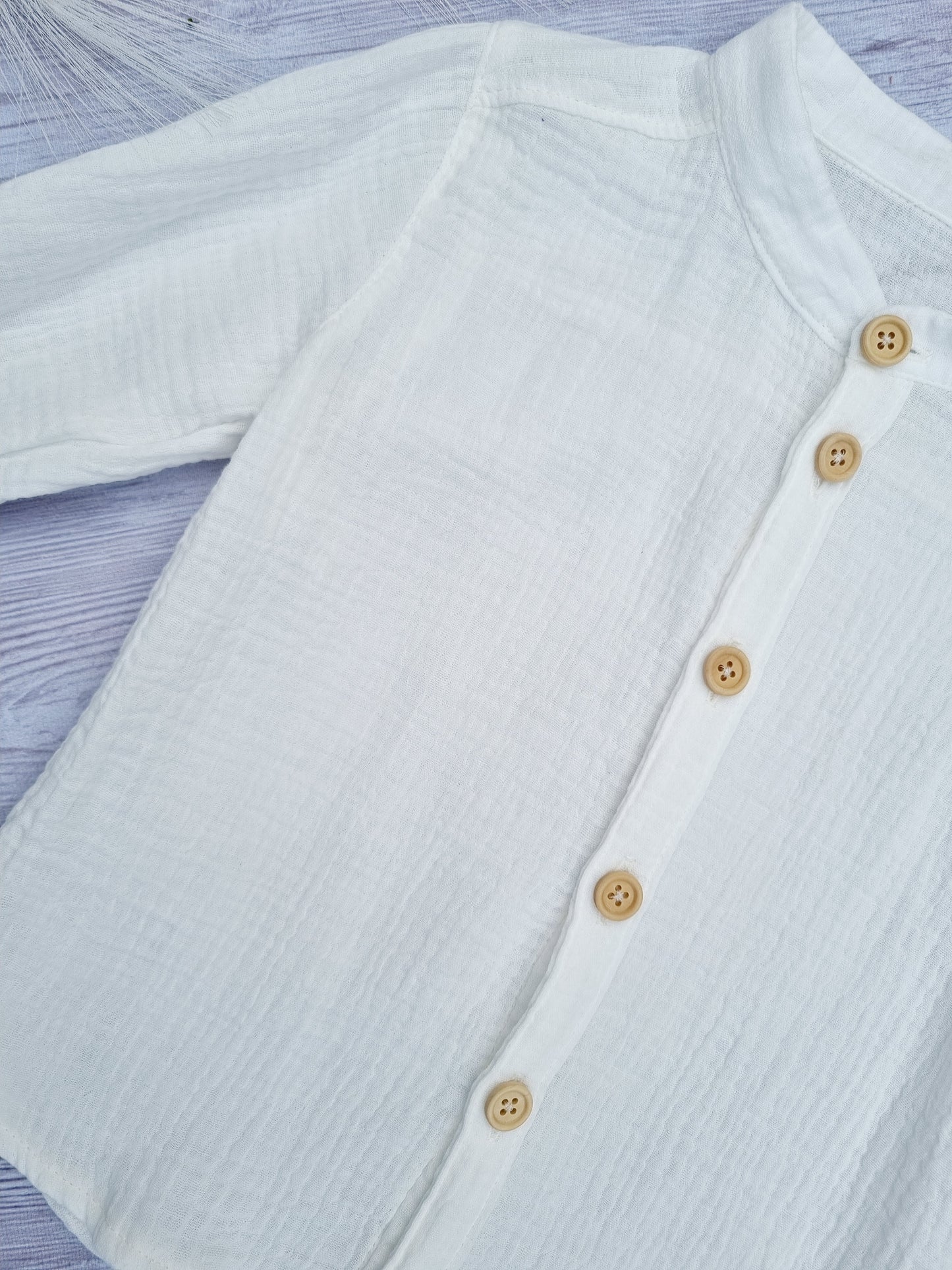 Long sleeve muslin shirt
